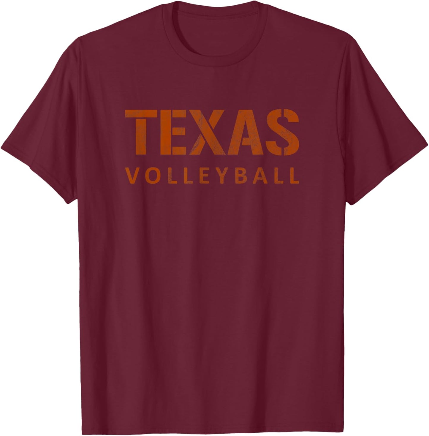 Texas Volleyball Vintage distressed T-Shirt - T-Shirt | Maroon