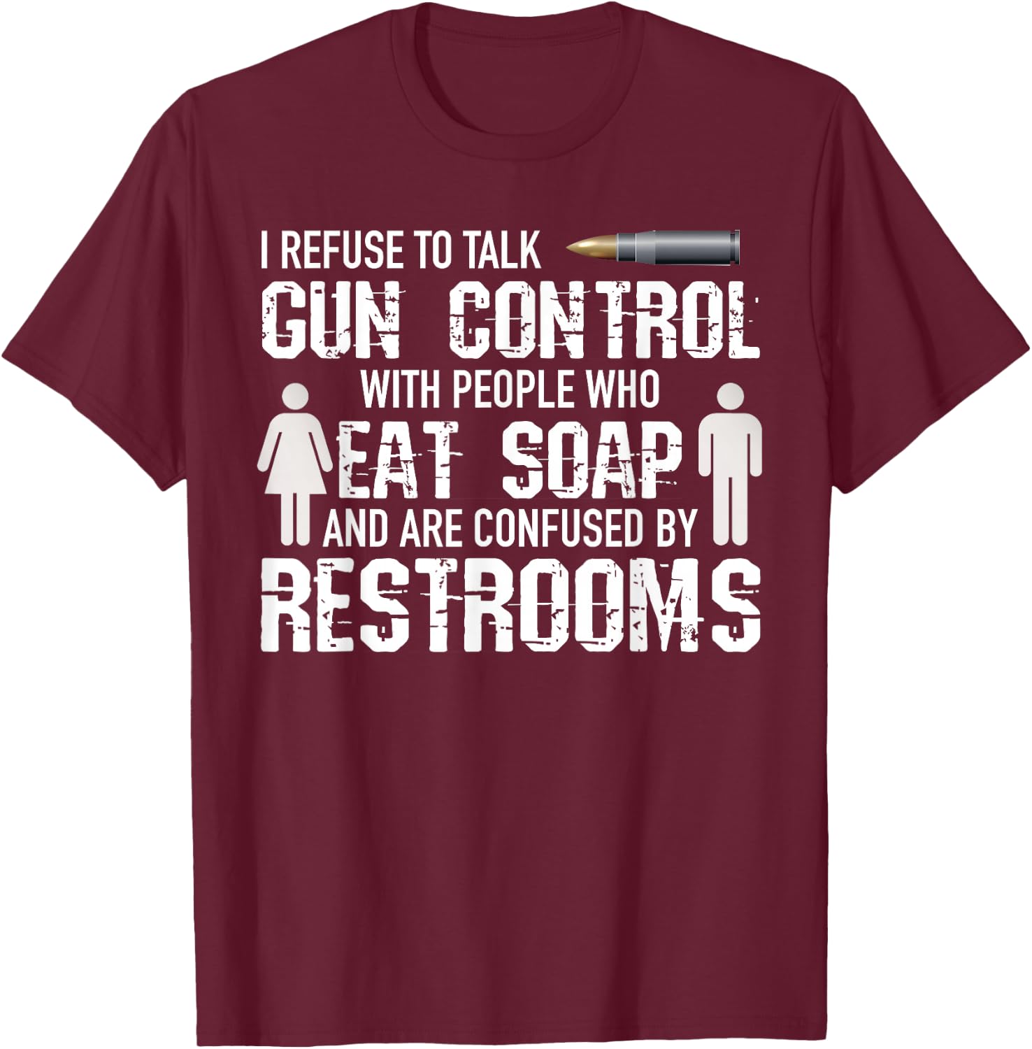 2nd Amendment Gun Rights Pro Gun Debate T-Shirt - T-Shirt | Maroon