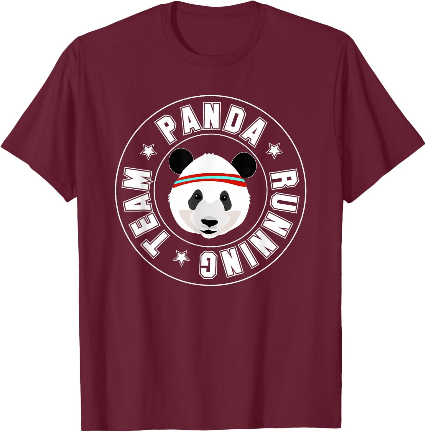 Panda Running Team T Shirt T-Shirt - T-Shirt | Maroon