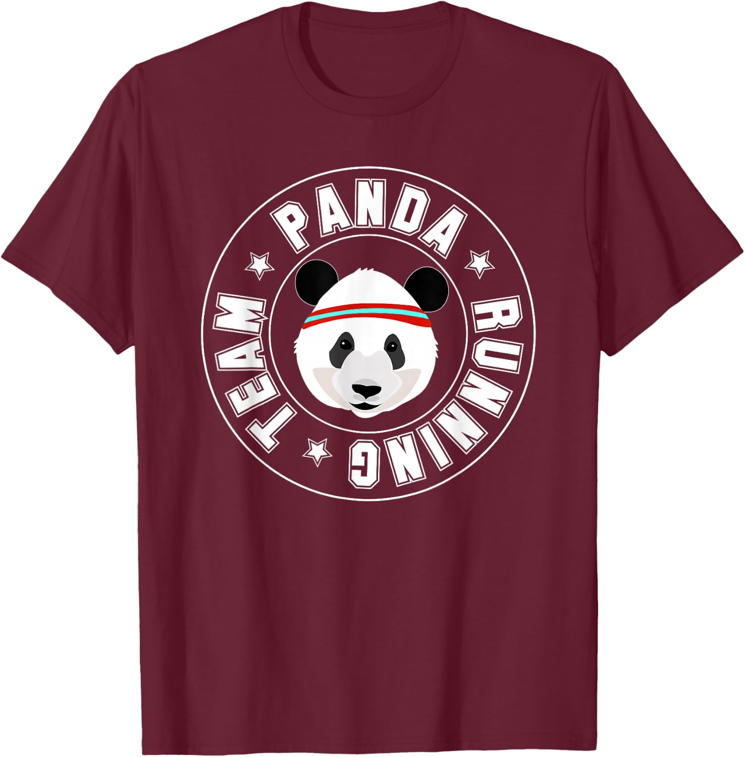 Panda Running Team T Shirt T-Shirt - T-Shirt | Maroon