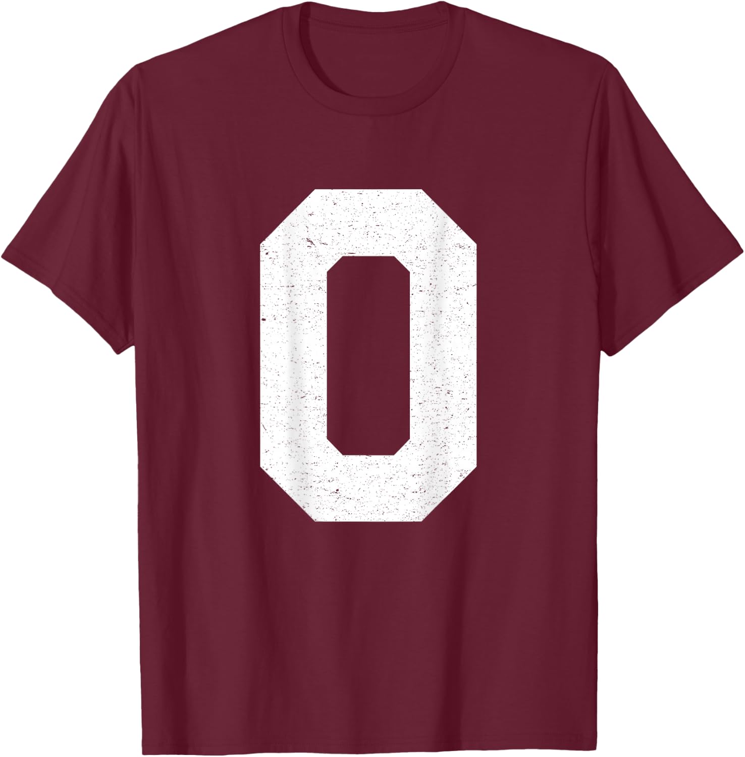 #0 Jersey Uniform Varsity Sports Number T-Shirt - T-Shirt | Maroon