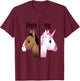 Them, Me unicorn funny T-Shirt - T-Shirt | Maroon
