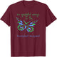 On Grateful Wings I Fly a Transplant Recipient and Butterfly T-Shirt - T-Shirt | Maroon