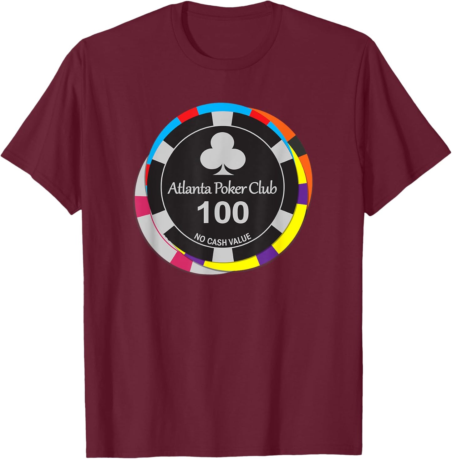 Atlanta Poker Club Big Stack T-Shirt - T-Shirt | Maroon