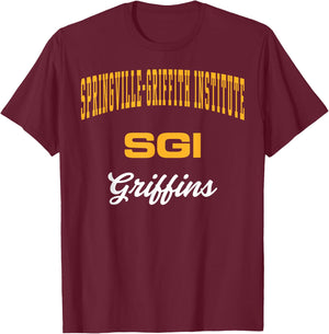 Springville-Griffith Institute Griffins C3 T-Shirt - T-Shirt | Maroon