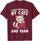 Easily Distracted By Cats And Yarn T-Shirt - T-Shirt | Maroon