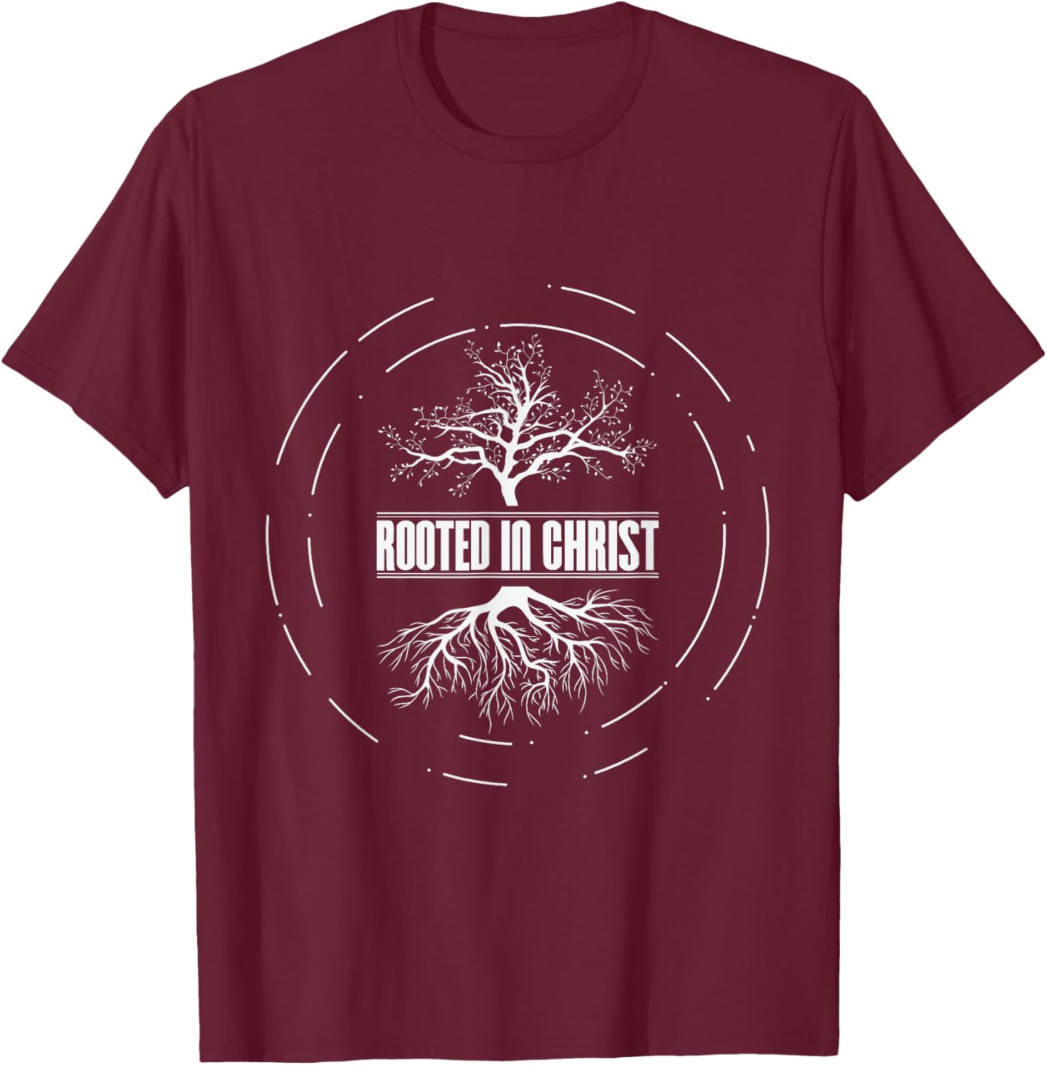 Rooted In Christ - Christian Faith Jesus Love T-Shirt - T-Shirt | Maroon