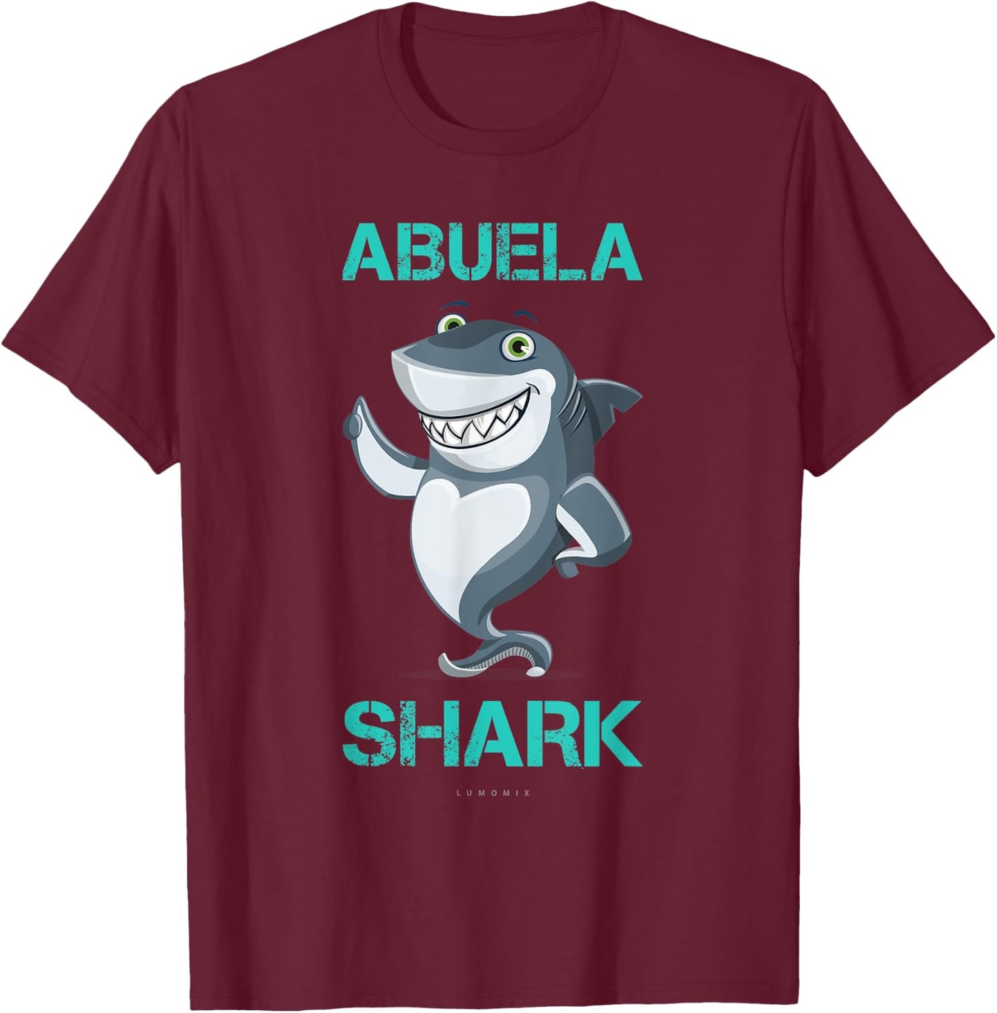 Abuela Shark Shirts: Funny Spanish Gift T-Shirt - T-Shirt | Maroon