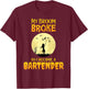 My Broom Broke So I Became a Bartender Funny Witch T-Shirt - T-Shirt | Maroon