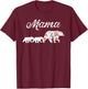Floral Mama Bear, Mom of 2 Shirt,Mama Bear and 2 Cubs T-Shirt - T-Shirt | Maroon