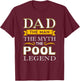 Pool Shark Dad Gifts for Billiards Dads T-Shirt - T-Shirt | Maroon