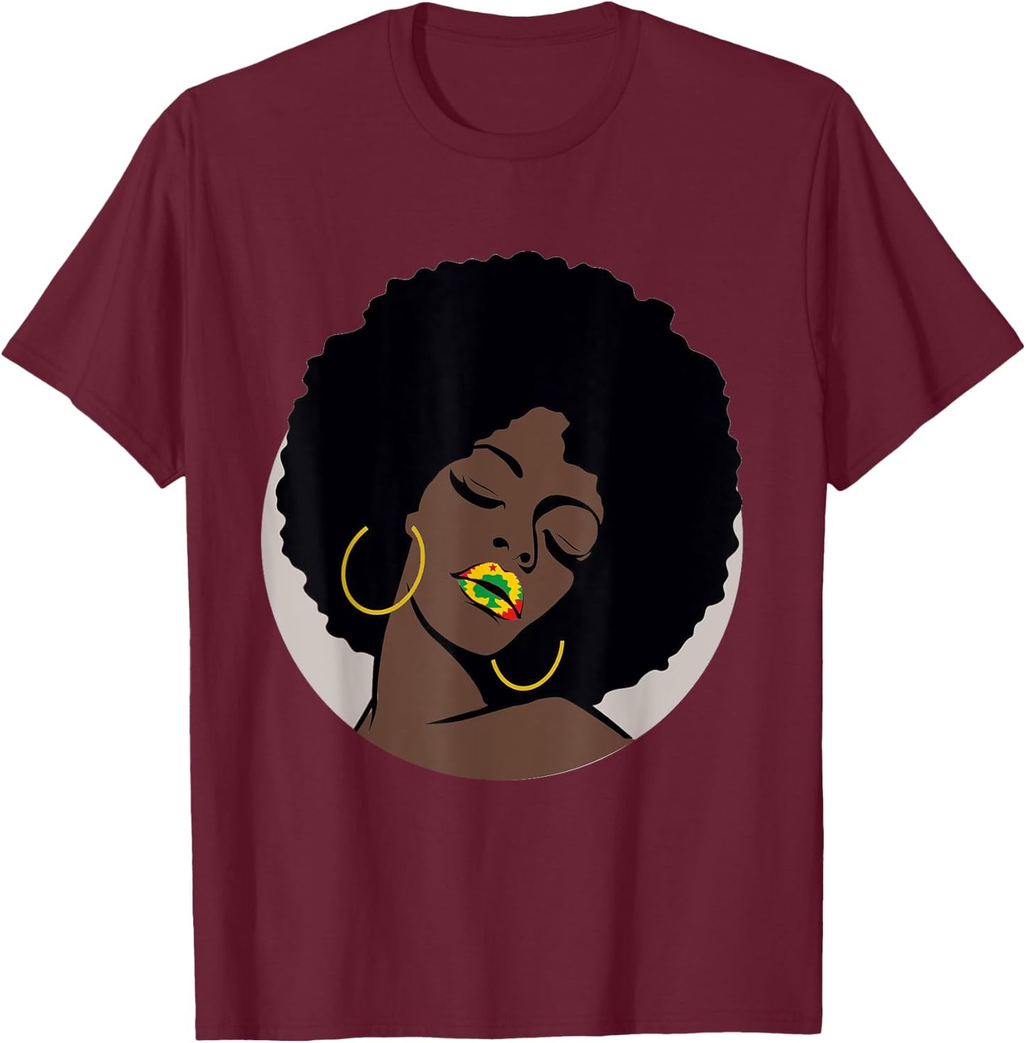 Beautiful Ethiopian Oromo Girls shirt Oromo Mom gift T-Shirt - T-Shirt | Maroon