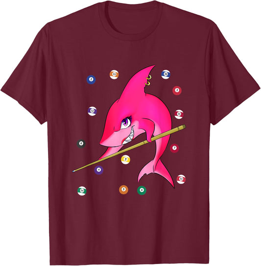 Funny Billiards pool shark female T-Shirt - T-Shirt | Maroon