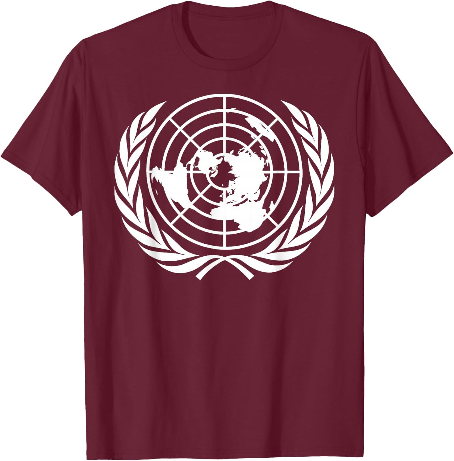 United Nations Flag T-Shirt - T-Shirt | Maroon