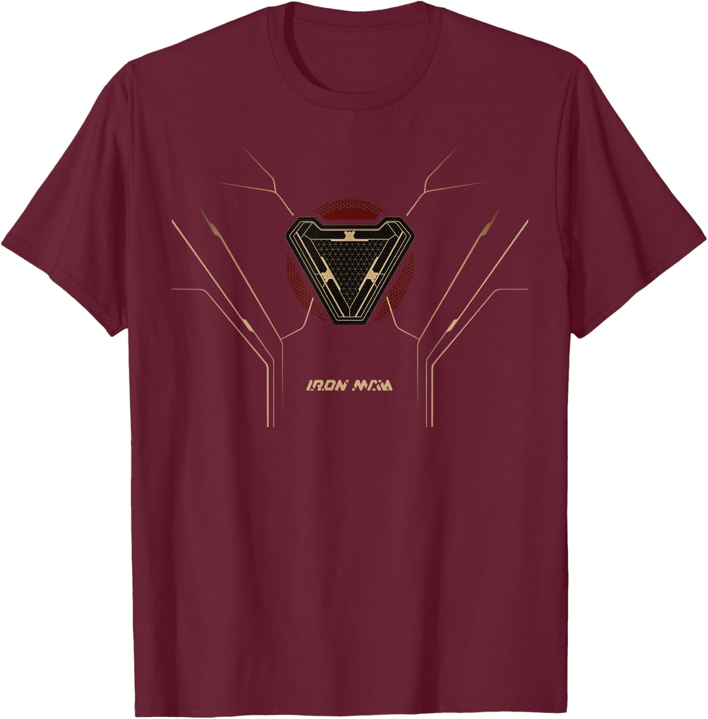 Marvel Iron Man Arc Reactor Suit Poster T-Shirt - T-Shirt | Maroon