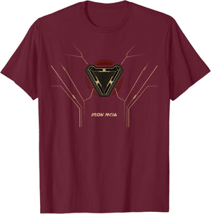 Marvel Iron Man Arc Reactor Suit Poster T-Shirt - T-Shirt | Maroon