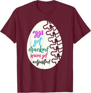 Funny Chiropractor Spines Get Adjusted T-Shirt - T-Shirt | Maroon