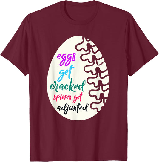 Funny Chiropractor Spines Get Adjusted T-Shirt - T-Shirt | Maroon