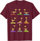 Giraffe Yoga Funny Giraffes In Yoga Poses Sports T-Shirt - T-Shirt | Maroon
