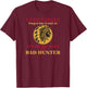 Vegetarian Old Indian Word for Bad Hunter T-Shirt - T-Shirt | Maroon