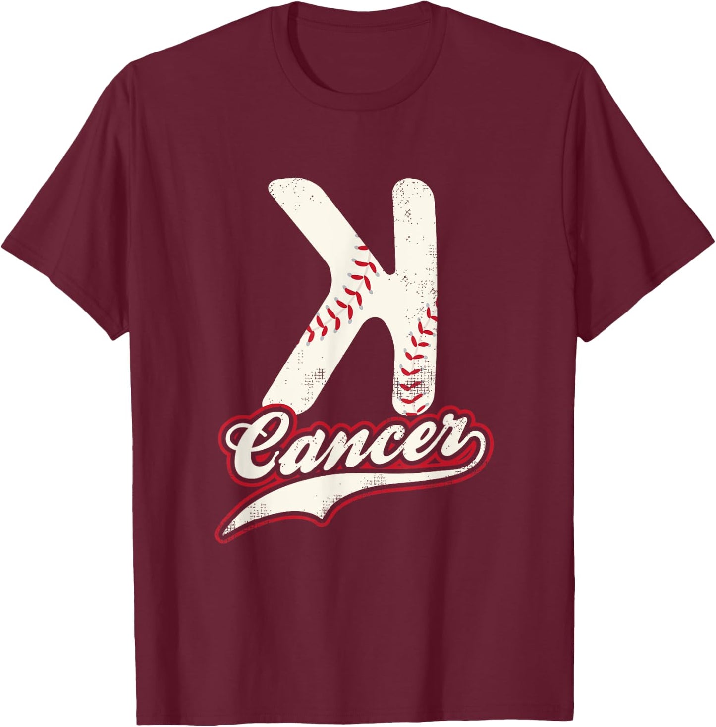 StriKe Out Cancer Trendy Baseball Shirt To Support T-Shirt - T-Shirt | Maroon