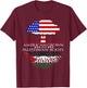 Palestinian Roots American Grown Tree Flag USA Palestine T-Shirt - T-Shirt | Maroon