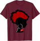DST Divine Afro Frohawk Diva Tattoo 1913 Delta Earring Small T-Shirt - T-Shirt | Maroon