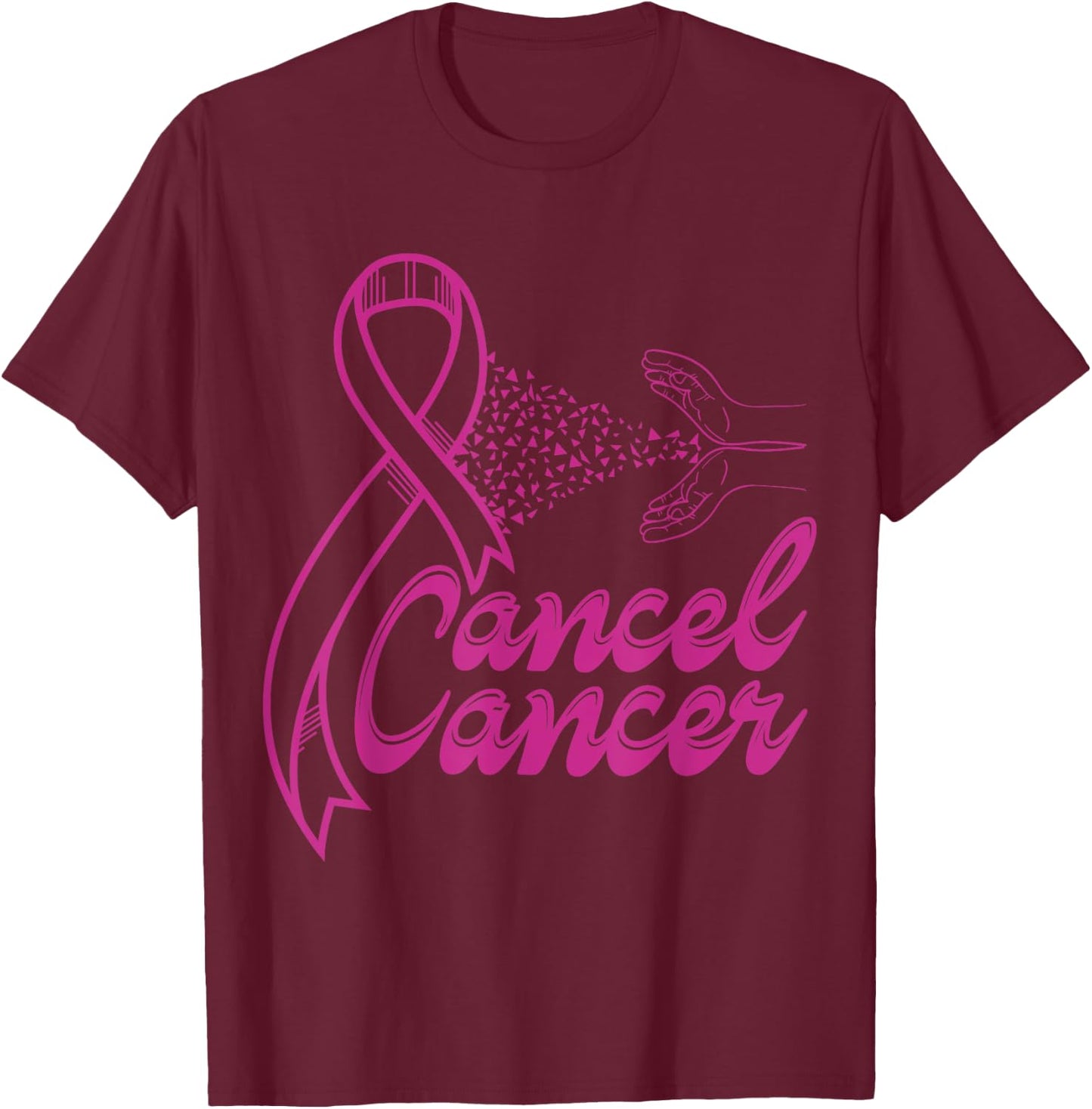 Cancel Cancer T-Shirt - T-Shirt | Maroon