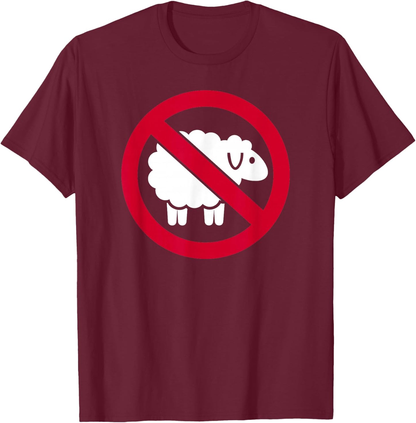 No sheeps T-Shirt - T-Shirt | Maroon