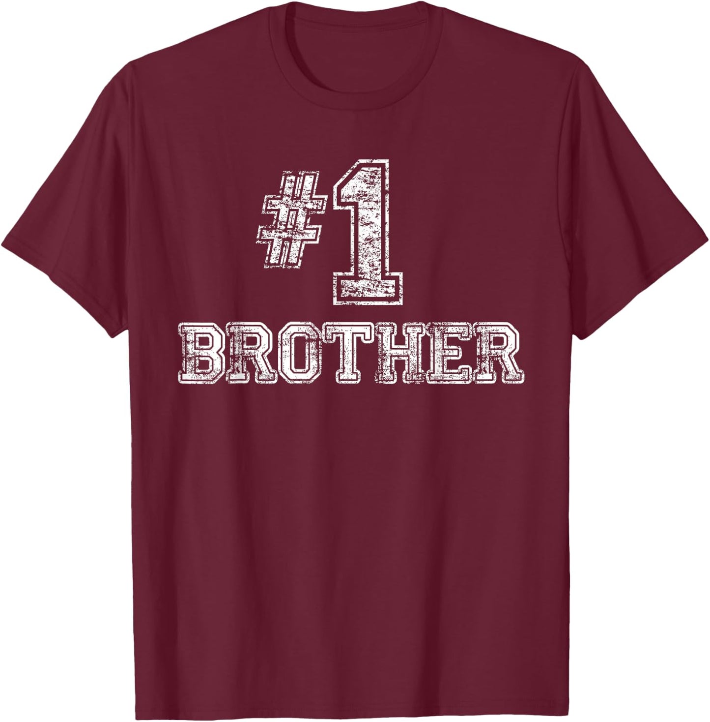 #1 Brother - Number One T-Shirt - T-Shirt | Maroon
