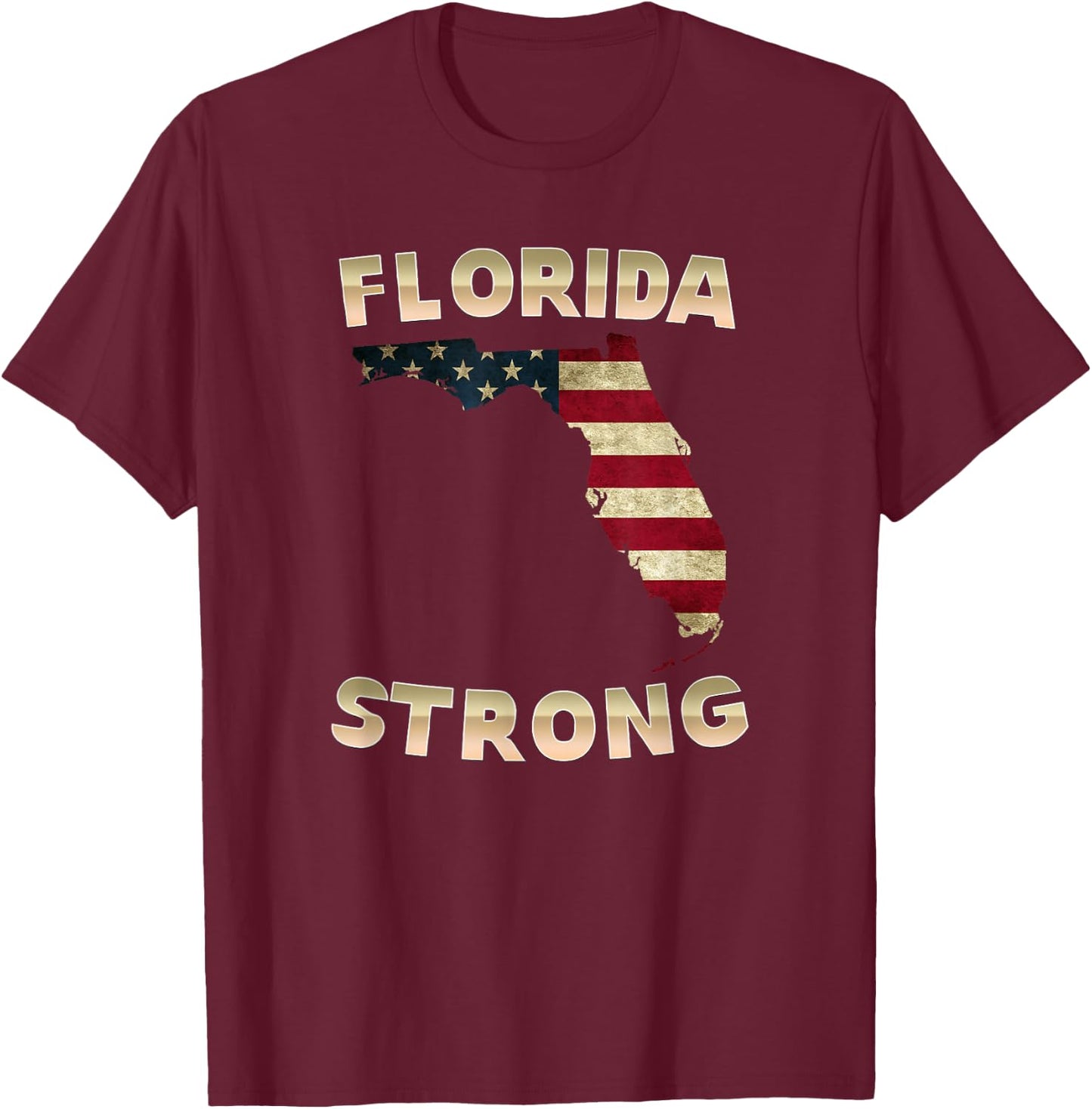 Florida Strong American Flag Cool FL Flags Women T-Shirt - T-Shirt | Maroon