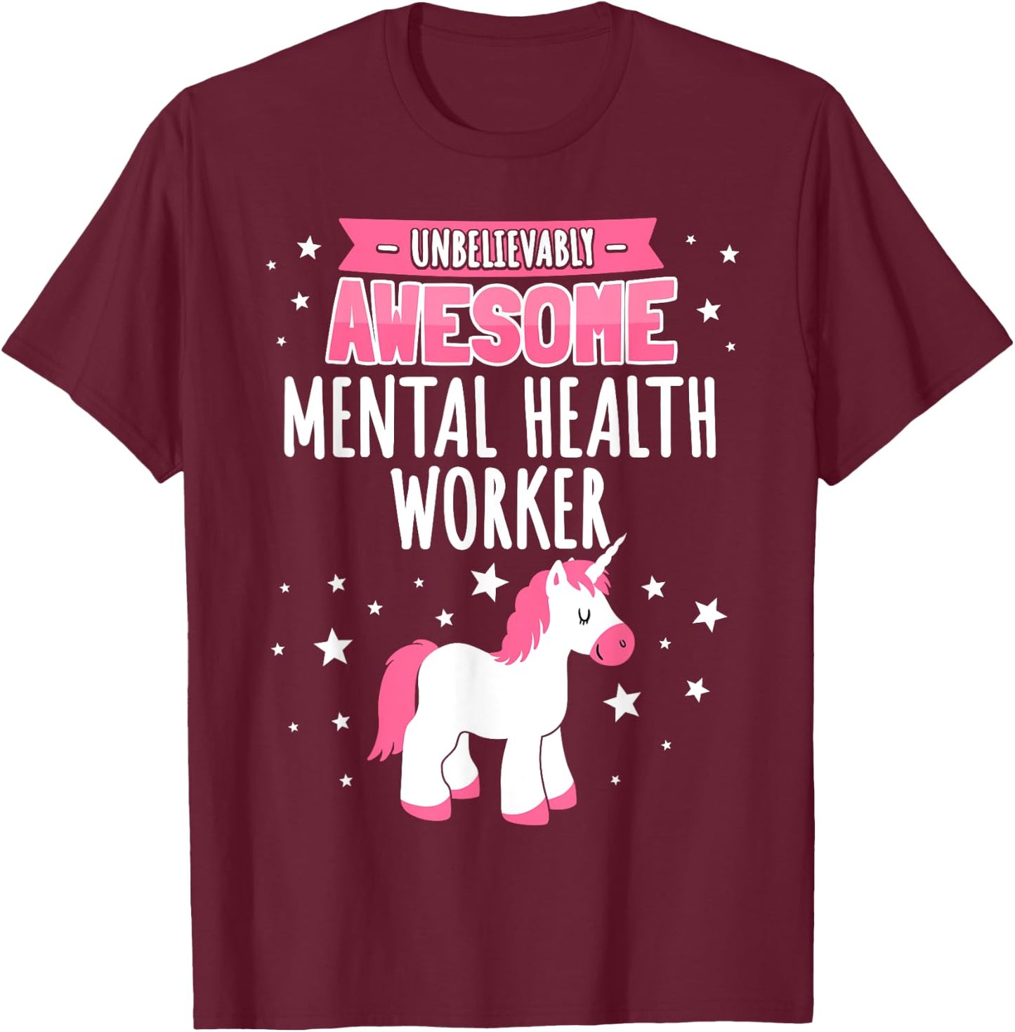 Mental Health Worker T-Shirt - T-Shirt | Maroon