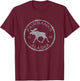Fairbanks Alaska Moose Vintage Retro Weathered Design T-Shirt - T-Shirt | Maroon