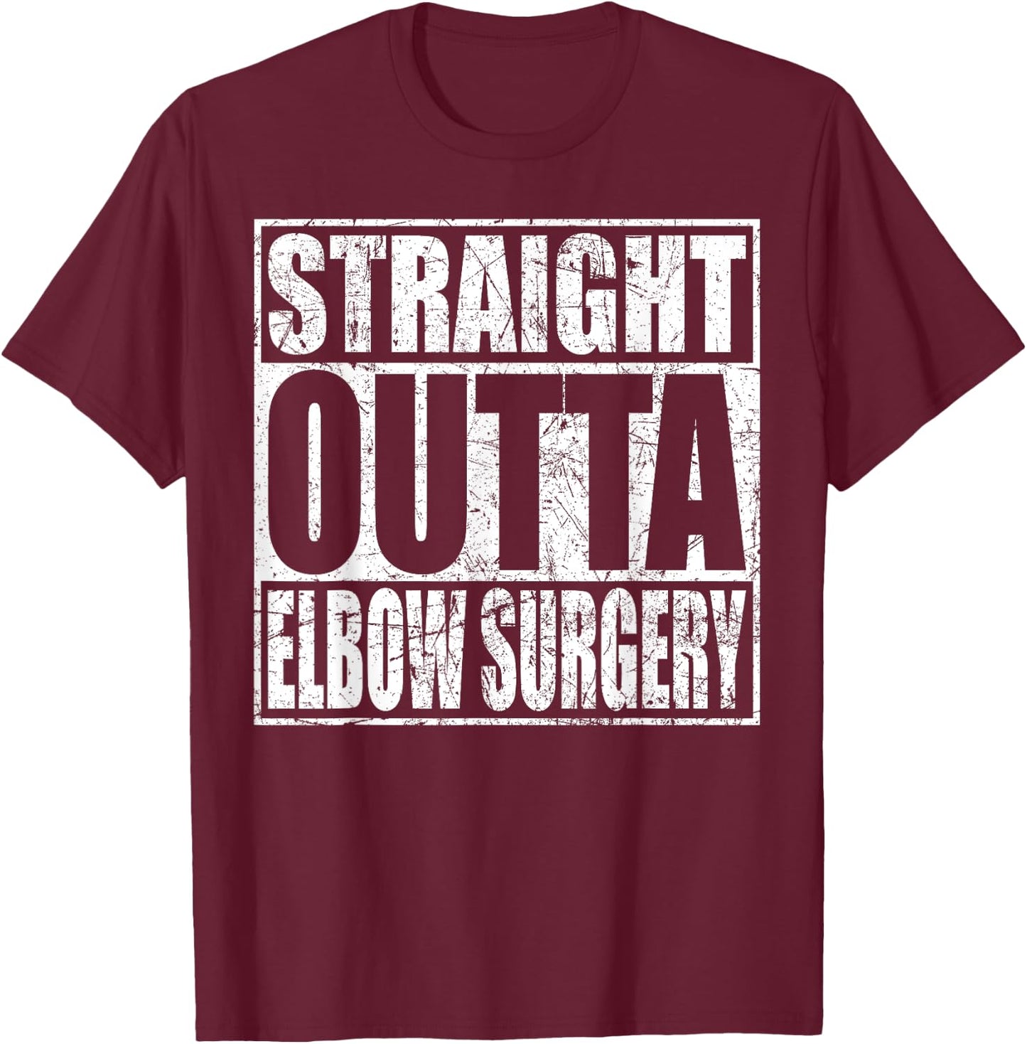 Elbow Surgery T Shirt Broken Joint Replacement Recovery Gift T-Shirt - T-Shirt | Maroon