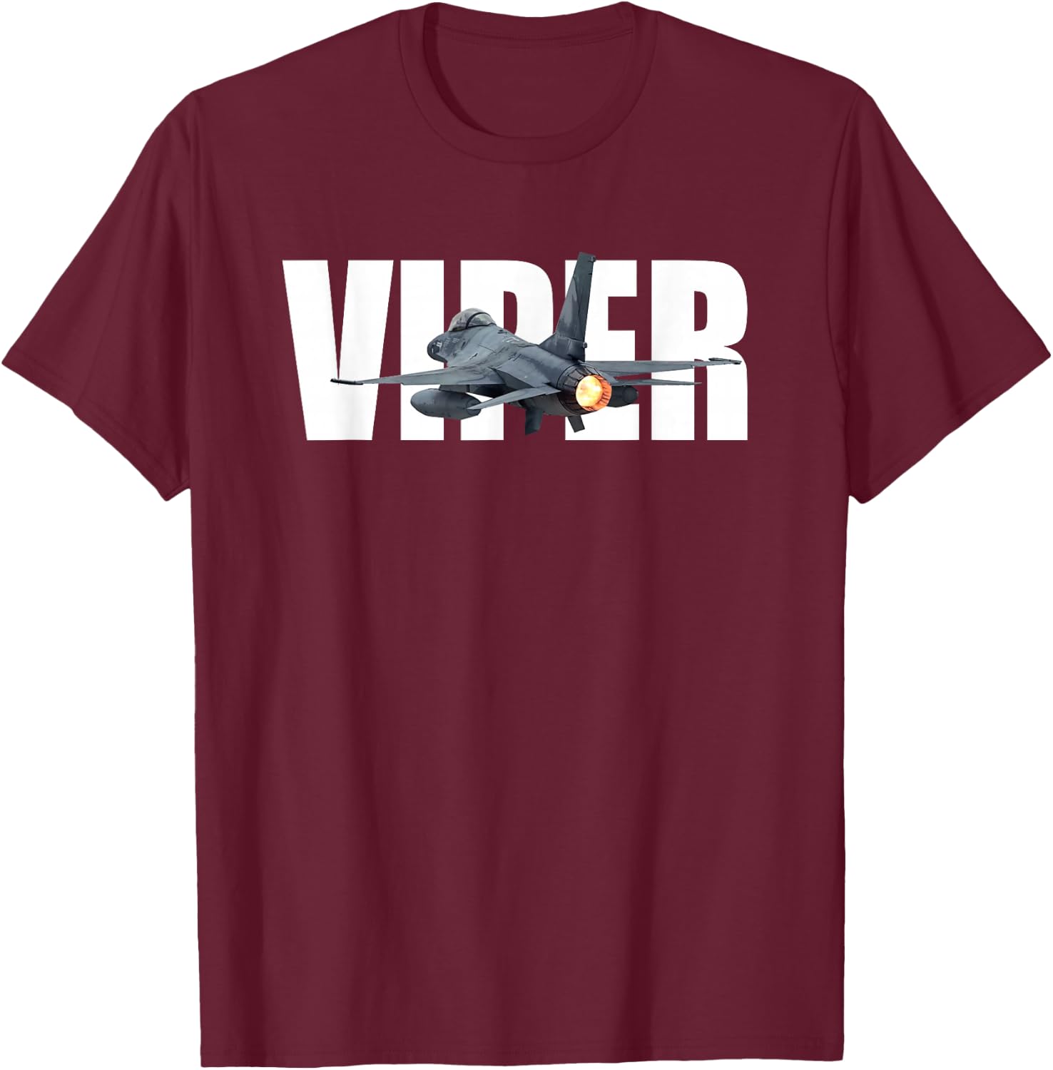 F-16 F16 Fighting Falcon Jet Fighter Plane Viper T-Shirt - T-Shirt | Maroon