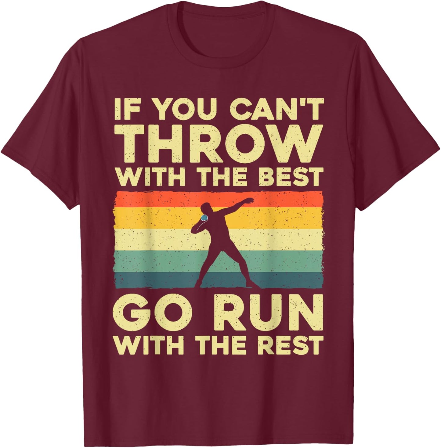 Shot Put Art Women Shot Put Throwing Shot Putter T-Shirt - T-Shirt | Maroon
