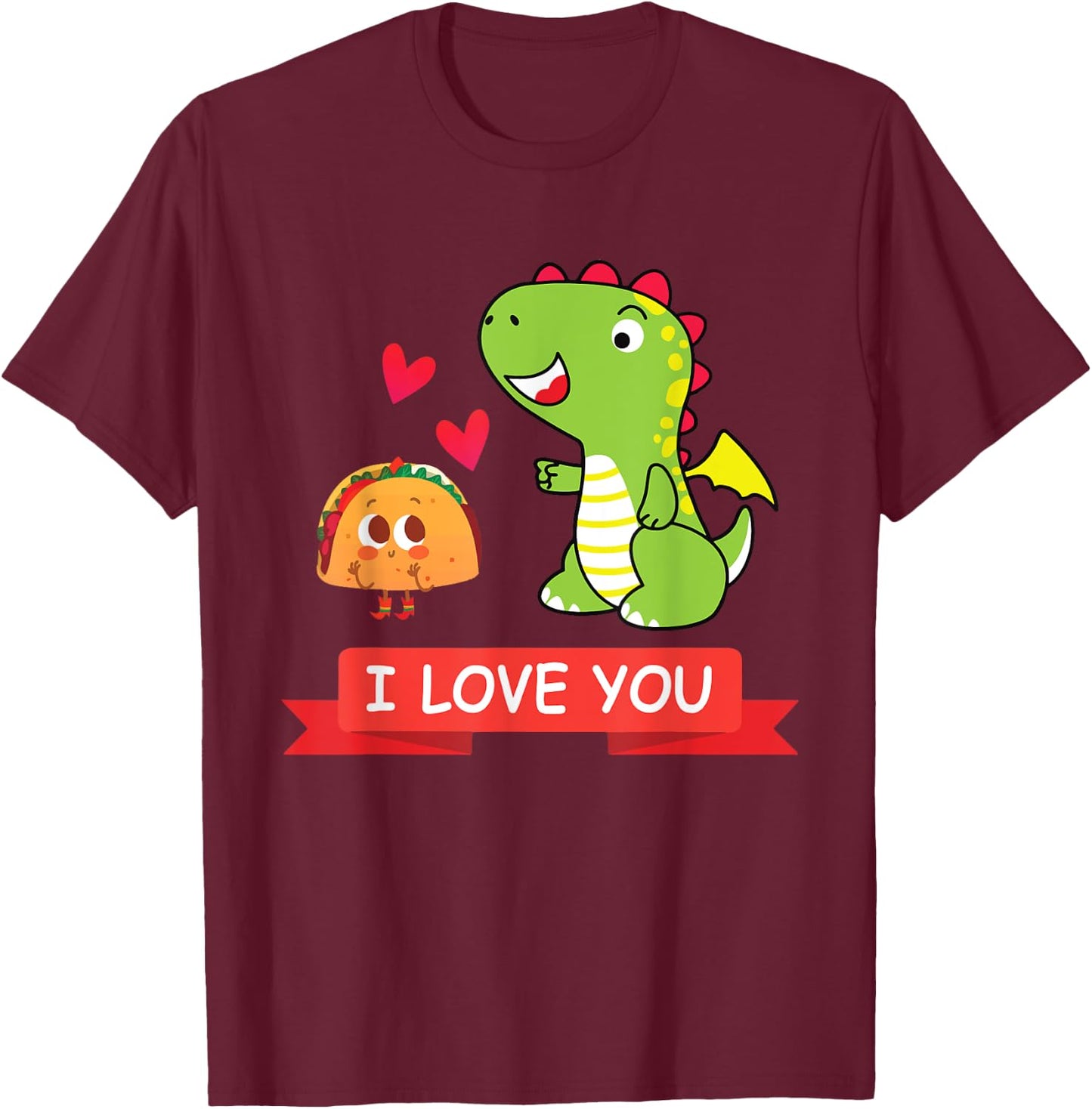 Dragon Taco Dragons Love Tacos Party Gift T-Shirt - T-Shirt | Maroon