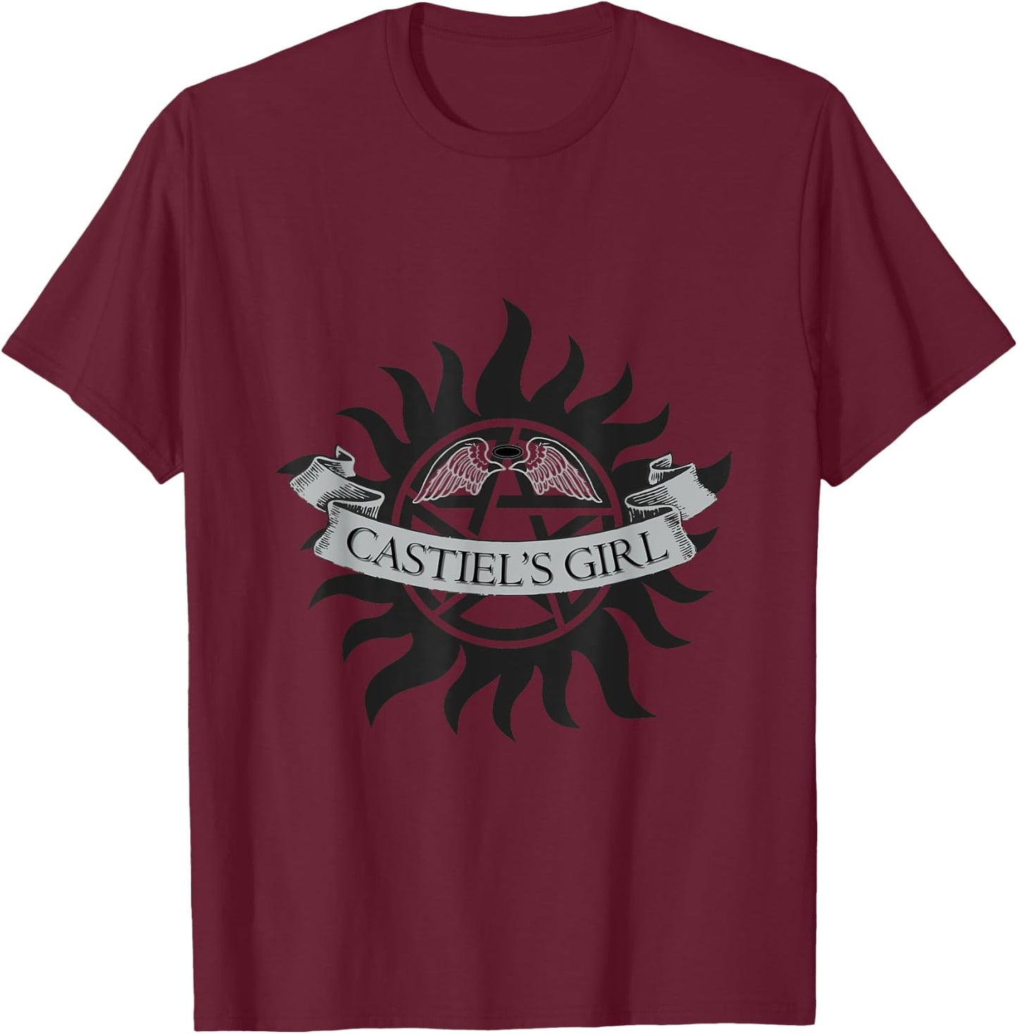 Castiel's Girl SPN T-Shirt - T-Shirt | Maroon