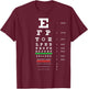 Snellen eye chart test T-Shirt - T-Shirt | Maroon