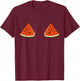 Funny Watermelon Boobs Women Girls Gift Summer T-Shirt - T-Shirt | Maroon