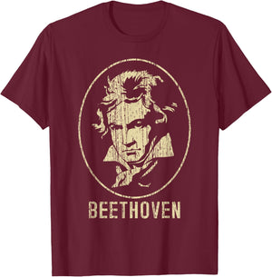 Beethoven Ludwig Van Classical Composer Gift T-Shirt - T-Shirt | Maroon