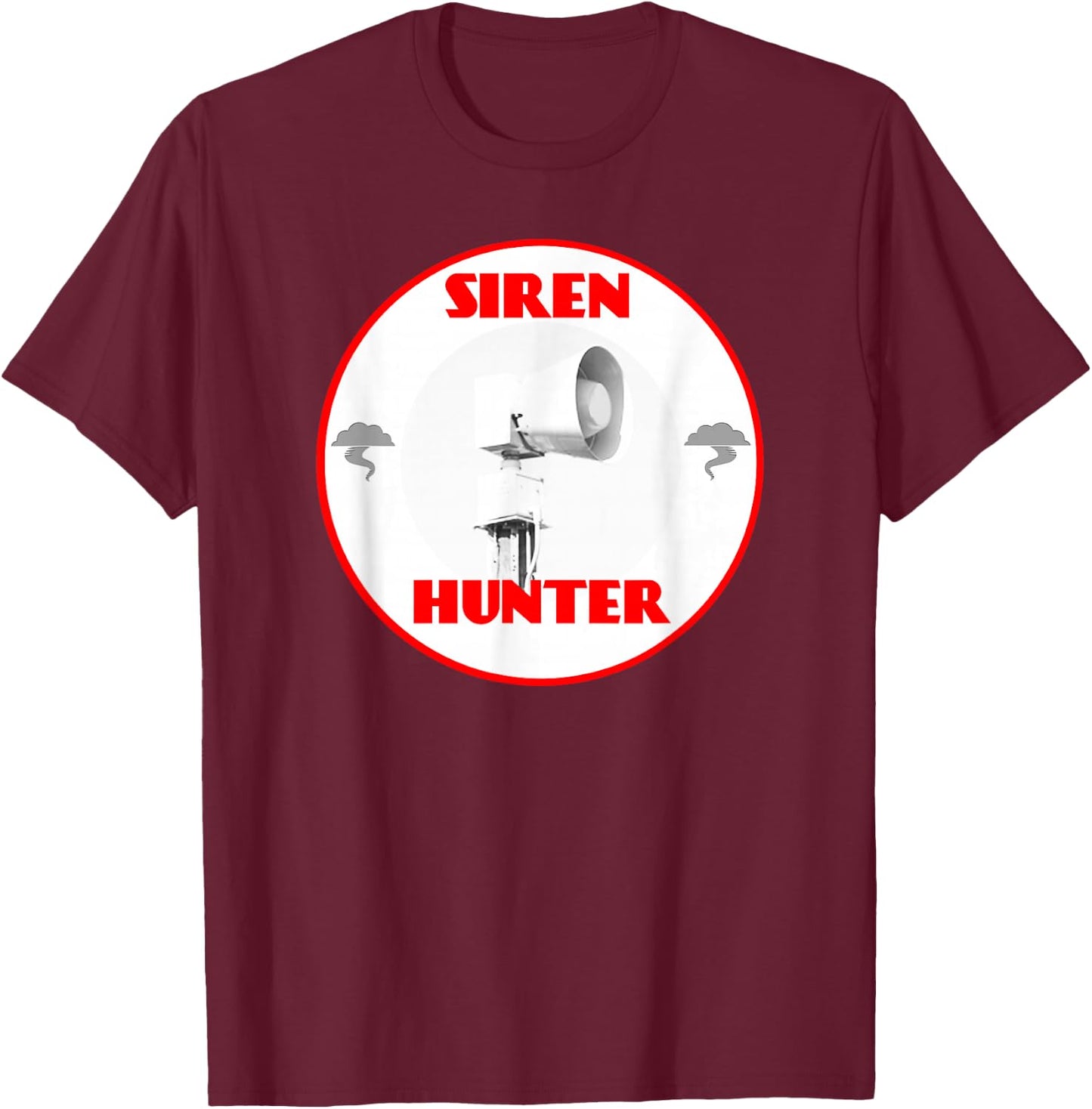 Tornado Siren: Siren Hunter T-Shirt - T-Shirt | Maroon