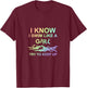I know I swim like a girl, try to keep up - swimming T-Shirt - T-Shirt | Maroon
