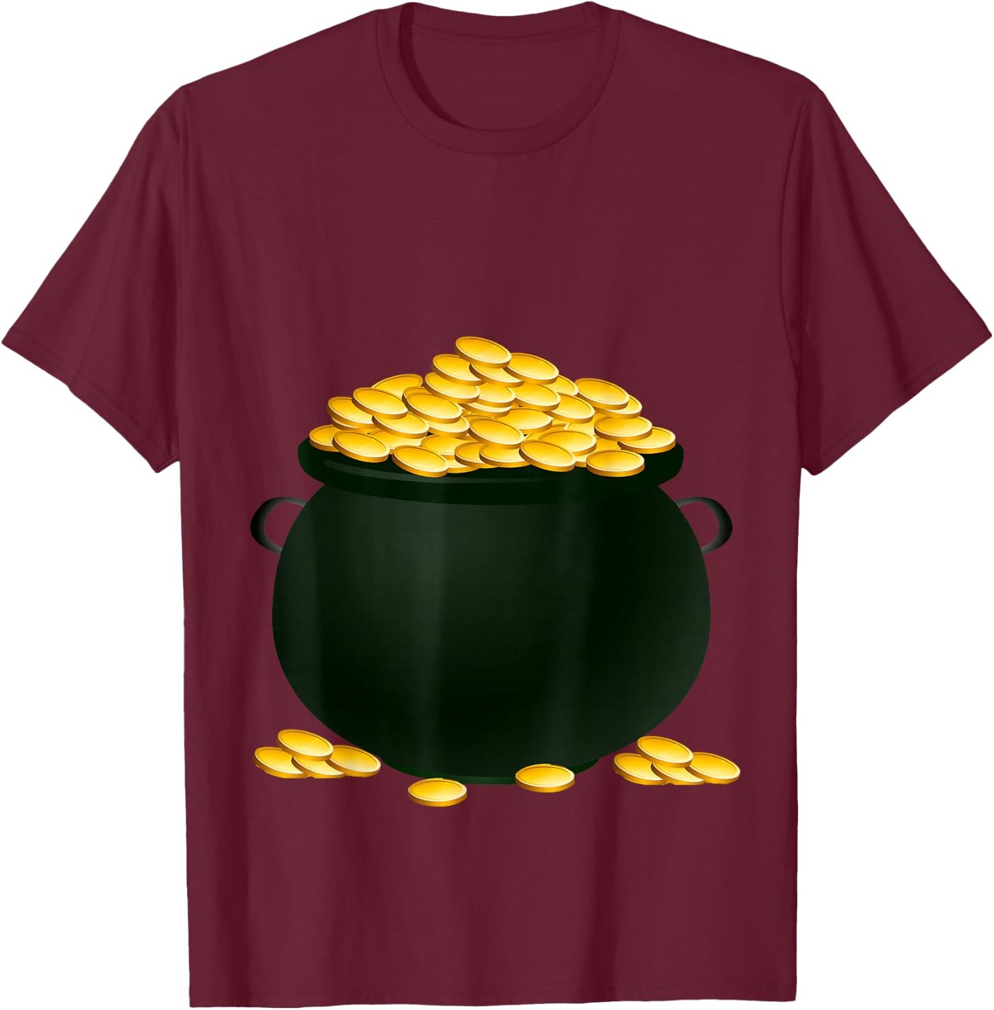 Pot of Gold Costume Holiday and Halloween Parties T-Shirt - T-Shirt | Maroon
