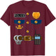 Policeman Costume Funny Halloween Police Officer T Shirt T-Shirt - T-Shirt | Maroon