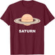 Solar System Group Costumes - Giant Planet Saturn Costume T-Shirt - T-Shirt | Maroon
