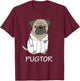 Pug Doctor Funny T Shirt Pet Dog Veterinarian Vet Gift Men Women Kids T-Shirt - T-Shirt | Maroon