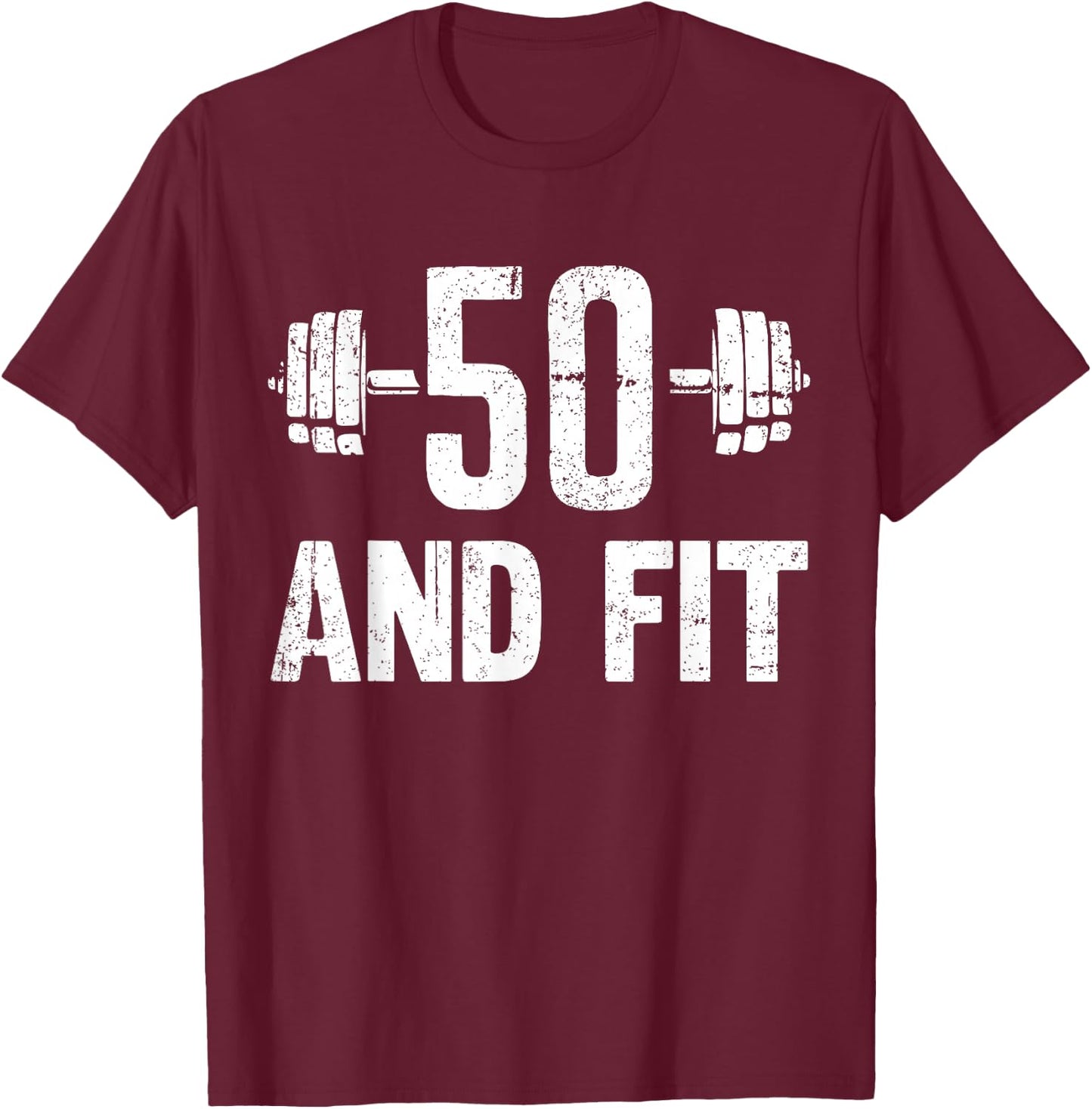 Fitness 50s Birthday 50 Years Old 50s Birthday, Vintage Fit T-Shirt - T-Shirt | Maroon