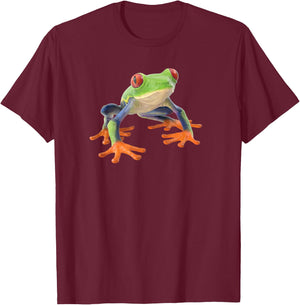 Red Eyed Tree Frog T-Shirt - T-Shirt | Maroon