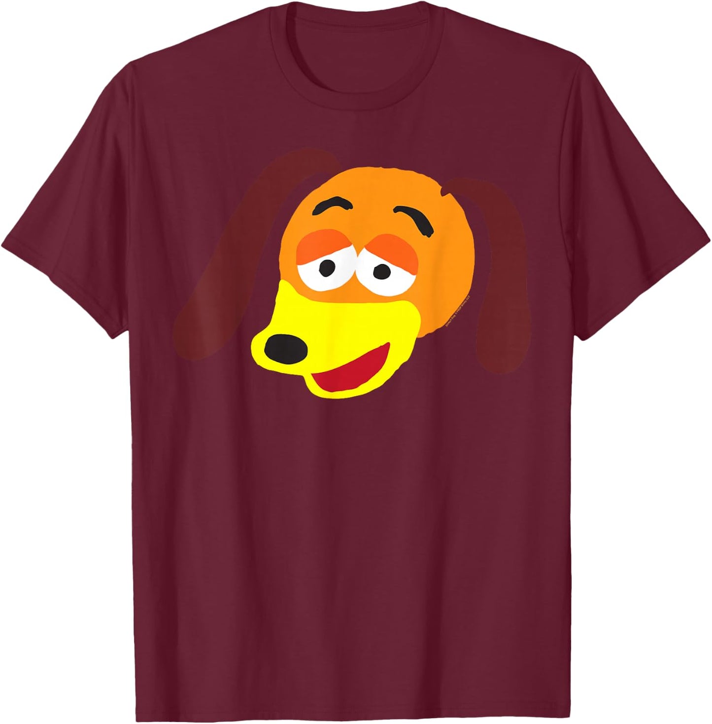 Disney Pixar Toy Story Slinky Dog Big Face T-Shirt - T-Shirt | Maroon